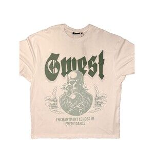 Gwest "Enchantment Echoes" Skull T-Shirt 3XB NWT White Gothic Graphic Tee